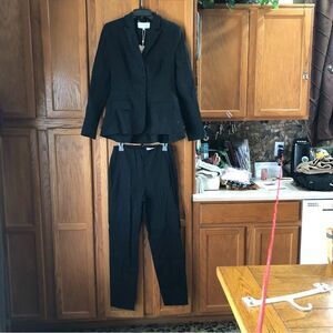 PEARL by LeLa Rose Jacquard Peplum Blazer & Susie Pant Set Size 8